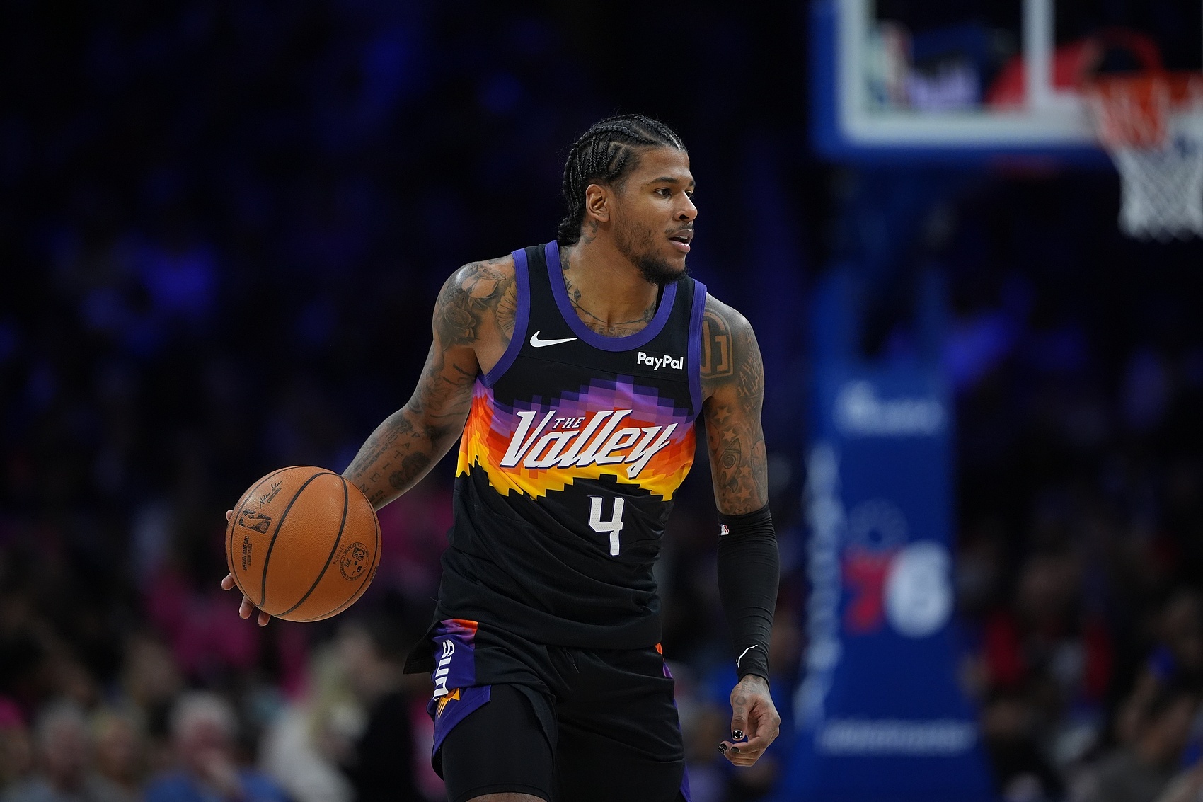 搜狐体育-场均11.8分！明天太阳迎战篮网 杰伦·格林因右腿筋伤病管理存疑